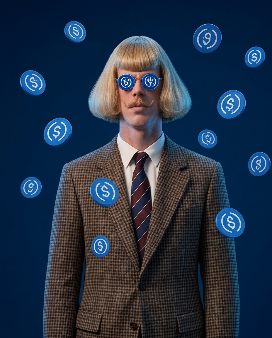 Jean Phil in his element wearing blue USDC-style glasses